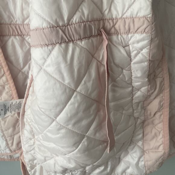 Free Assembly Women's Quilted‎ Cinched Waist Liner Jacket Mauve Chalk Size Med - Picture 12 of 16